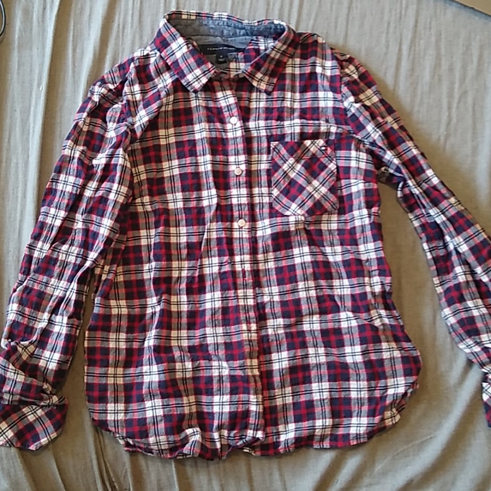 Tommy Hilfigure plaid long sleeve men's shirt / m